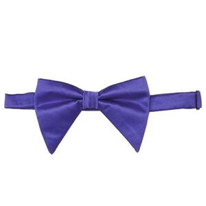 Solid Color Satin Large Bow Tie for Formal Tuxedo One Size Purple